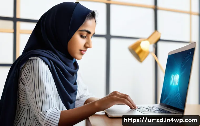 지식 경계 확장을 위한 지속적 실험과 수정 - **Prompt:** A young adult, of Pakistani descent, dressed in contemporary modest attire, sits at a mo...