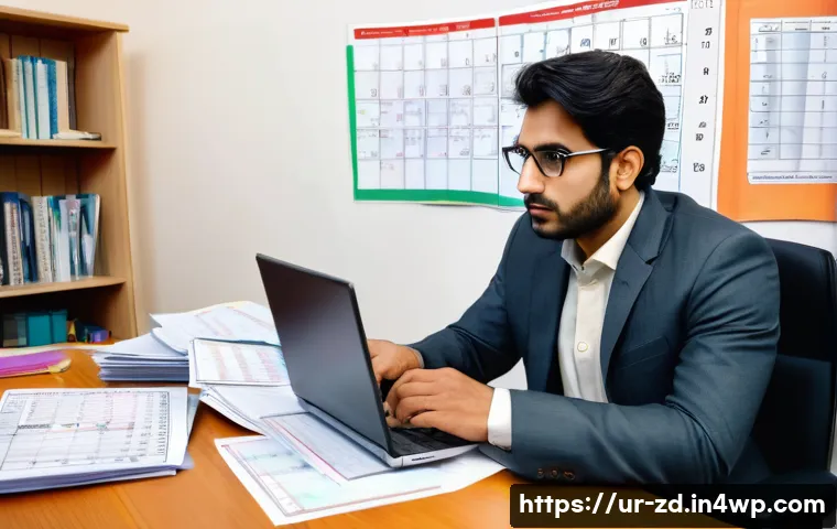 비판적 사고와 문제 해결 능력 키우기 - A professional South Asian office environment depicting a thoughtful young Urdu-speaking man in his ...