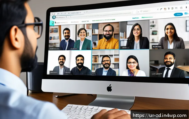 지식 경계 확장을 위한 글로벌 네트워킹 전략 - A vibrant digital illustration of a diverse group of Urdu-speaking professionals engaging in a virtu...